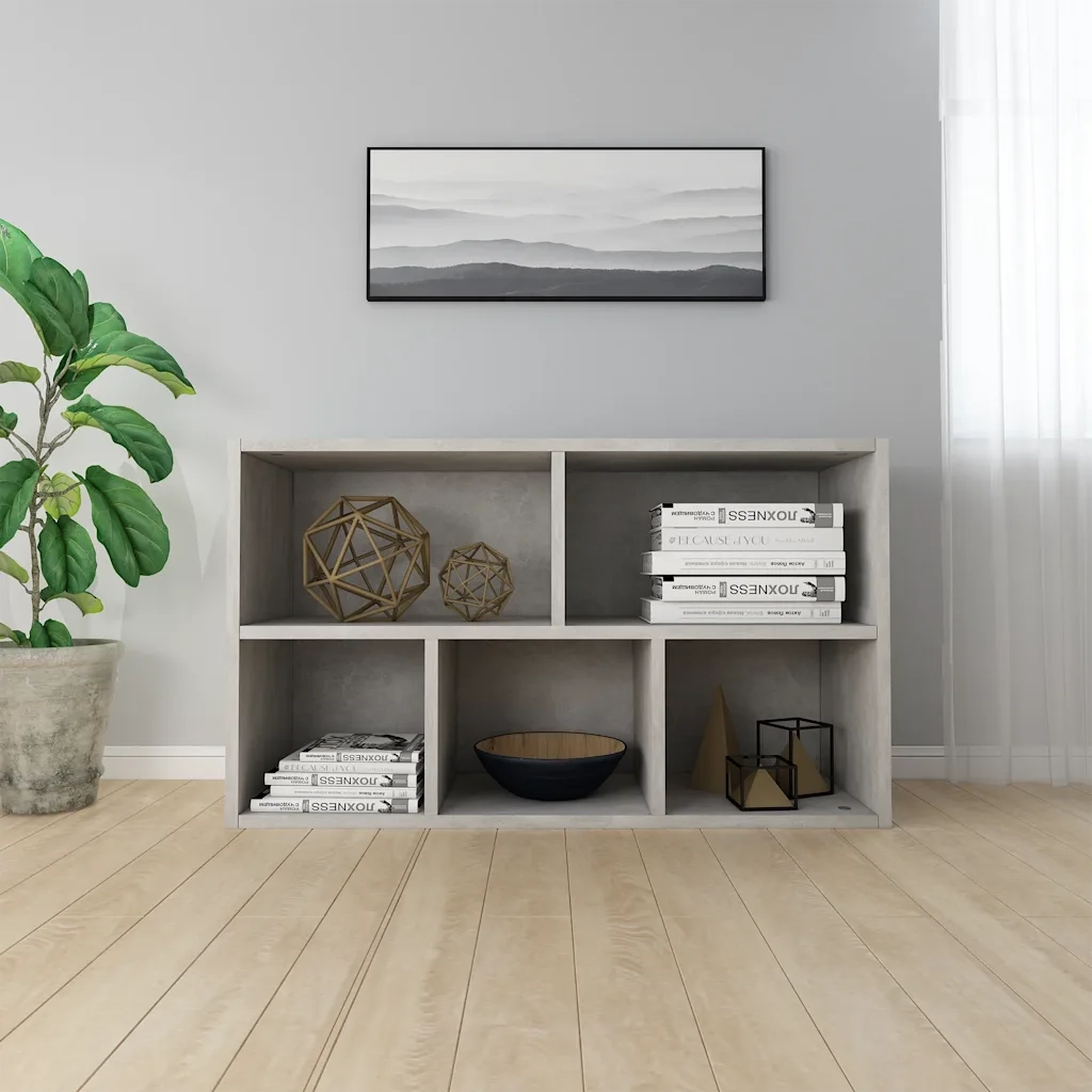 Libreria/Credenza Grigio Cemento 50x25x80 cm in Truciolato   cod mxl 9458