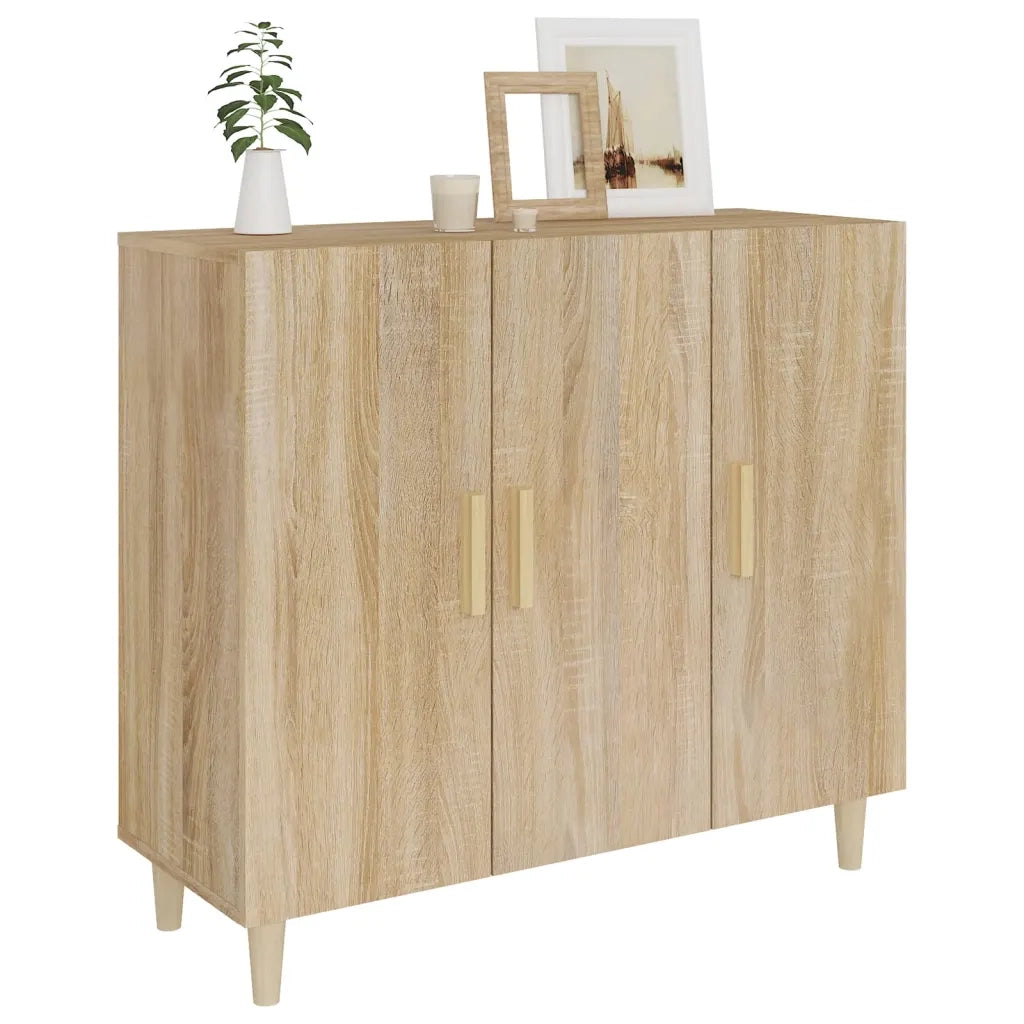 Credenza Rovere Sonoma 90x34x80 cm in Legno Multistrato cod mxl 12385