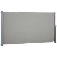 Tenda da Sole Laterale e Avvolgibile (3x1.6m) in Alluminio e Poliestere Imperemabile Anti-UV, per Vento/Privacy