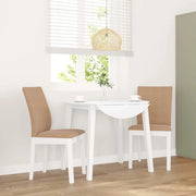 vidaXL Sedie da Pranzo con Cuscini 2 pz Bianco Legno Massello di Hevea
