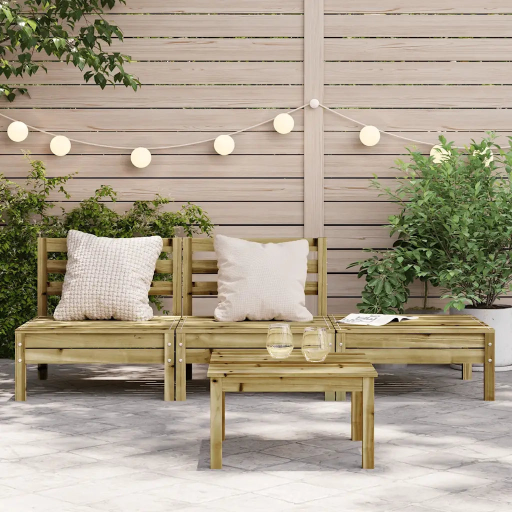 Divano da Giardino a 3 Sedute in Legno Impregnato di Pino 838039