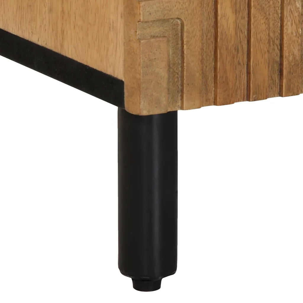Credenze 3 pz Marrone 60x33x75 cm in Legno Massello di Mango 3310005