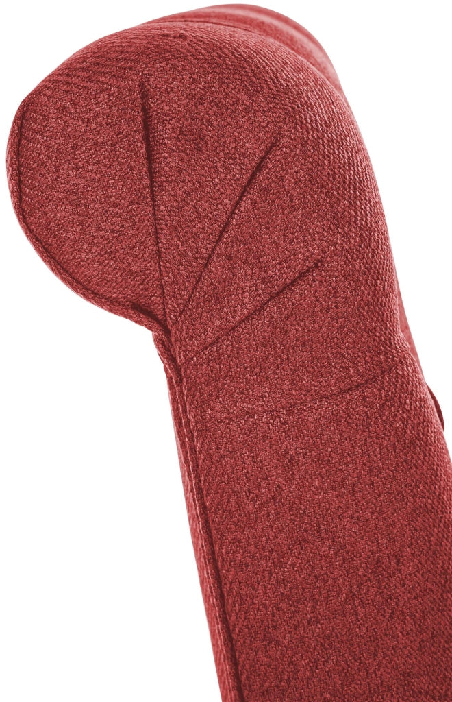 Sedia da cucina Lisburn design Chesterfield rosso,Tessuto