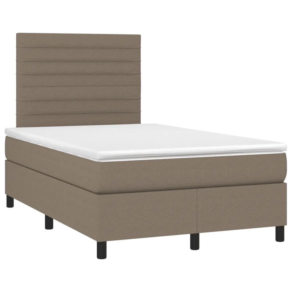 Giroletto a Molle con Materasso Tortora 120x190 cm in Tessuto 3269892