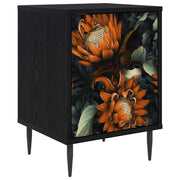 Armadio da Notte LOCHEM Rovere Nero 36 x 33 x 51 cm 8007231