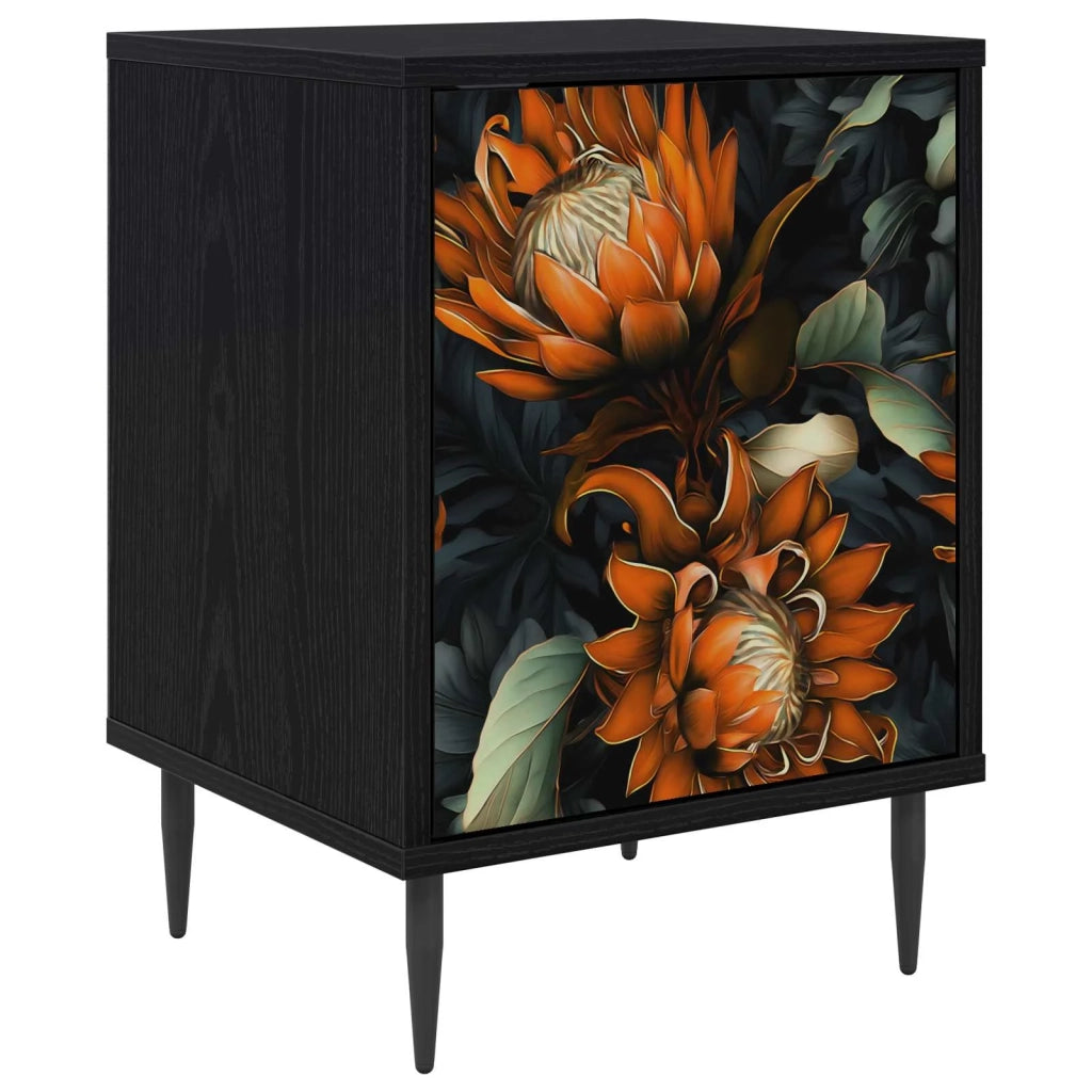 Armadio da Notte LOCHEM Rovere Nero 36 x 33 x 51 cm 8007231