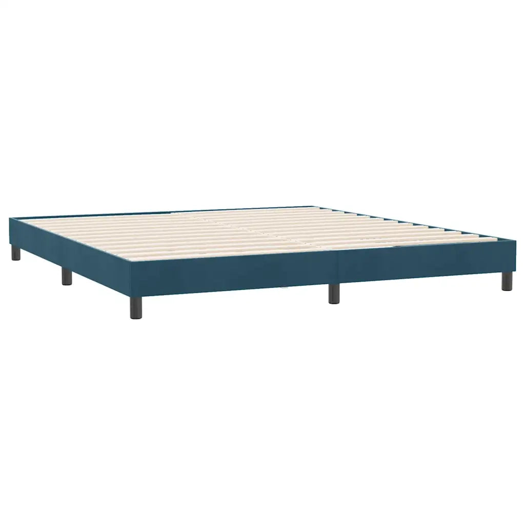 vidaXL Giroletto a Molle senza Materasso Blu Scuro 180x210 cm Velluto