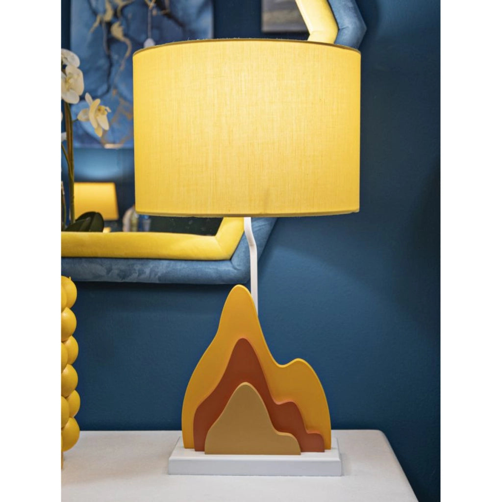 Lampada da Tavolo VKH121, Arancione, Metallo, 30x30x57 cm