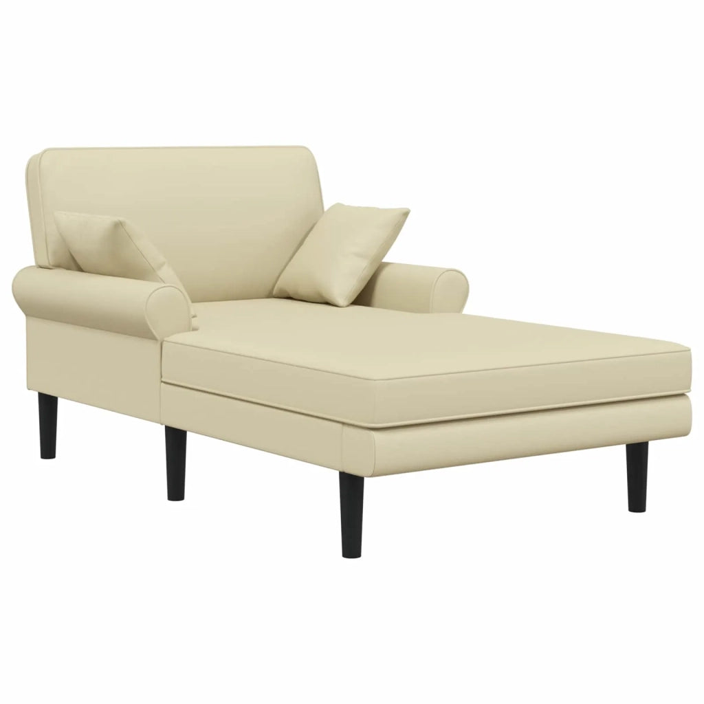 Chaise longue Crema Similpelle 42048094