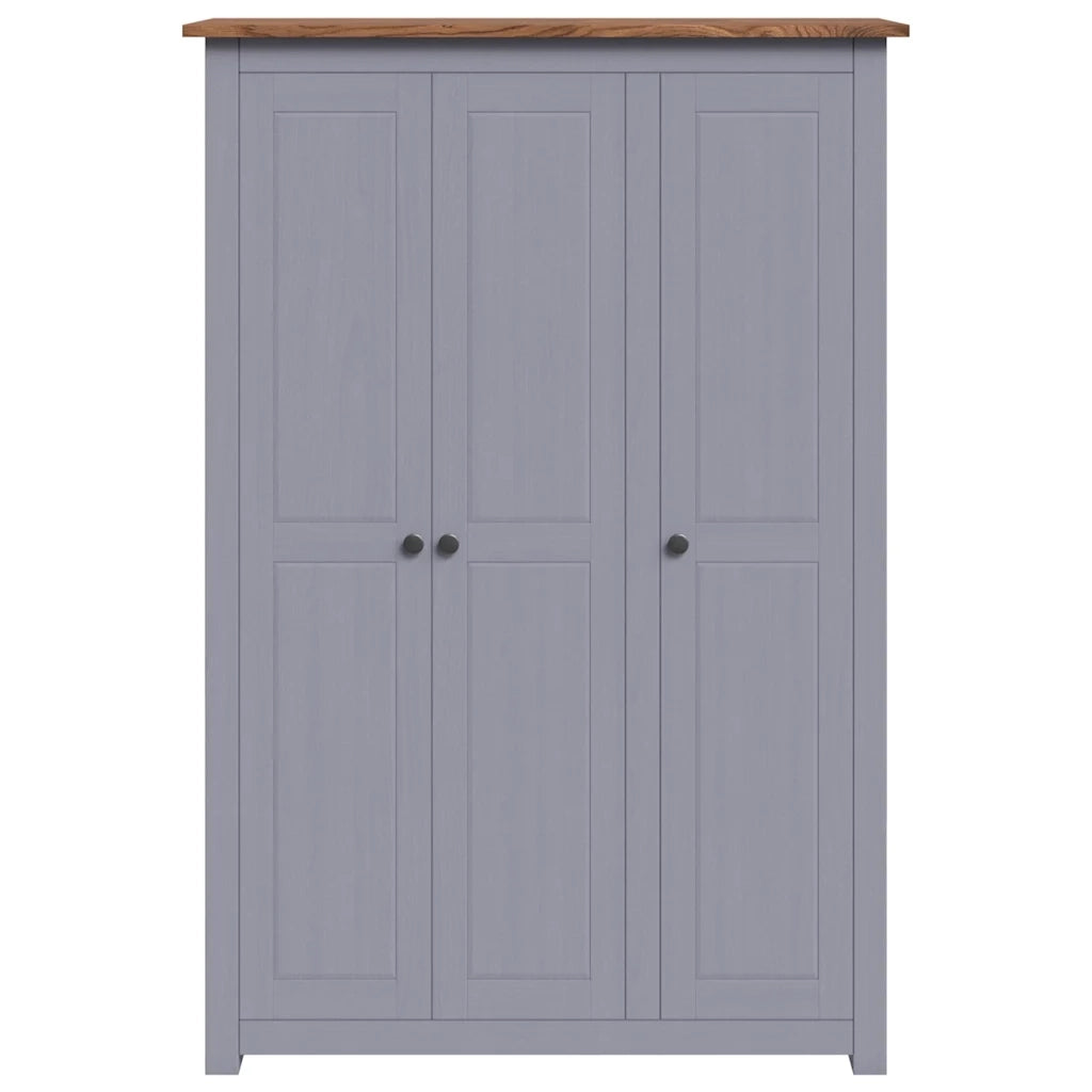 Armadio a 3 Ante Grigio 118x50x171,5cm in Pino Panama Range CFW5795995