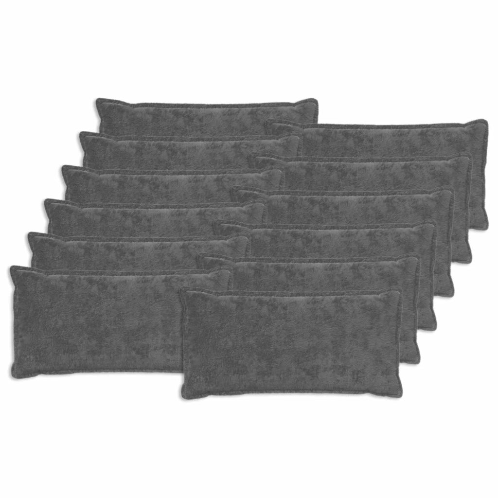 Federa 12 pz HOUTEN Grigio Scuro 40 x 80 cm 918456
