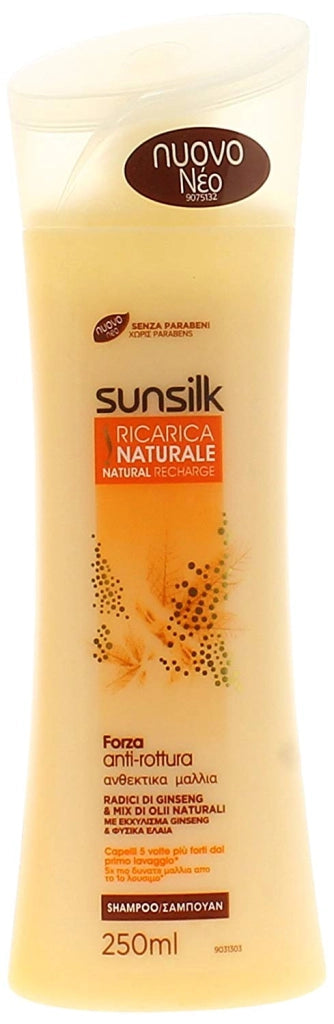 SUNSILK SHAMPOO IN FORMATO DA 250ML FORMULA ANTIROTTURA