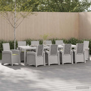 Set da Pranzo per Giardino 11 pz Bianco e Crema PP 3430175