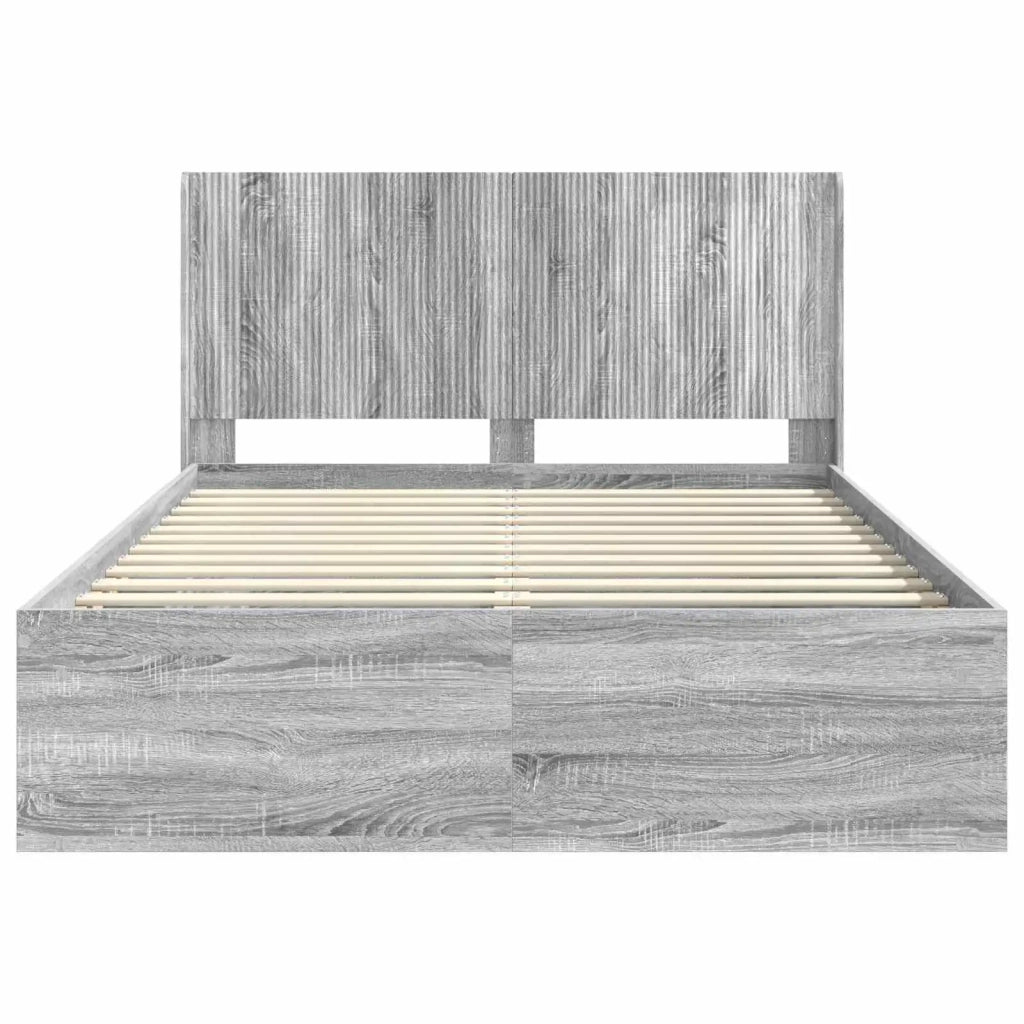 Struttura del letto con stoccaggio e testata 3 pcs 3413834
