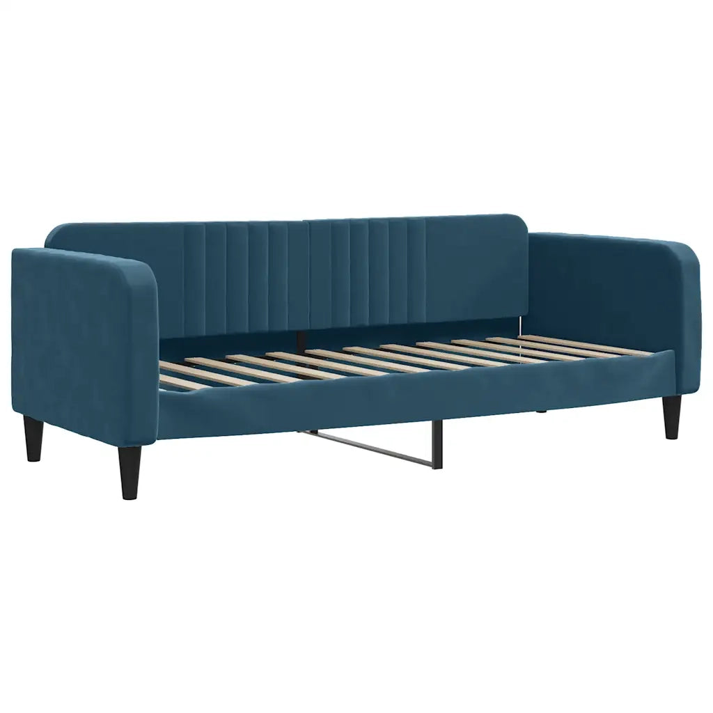 Divano Letto con Letto Estraibile Blu 80x200 cm in Velluto 3197055