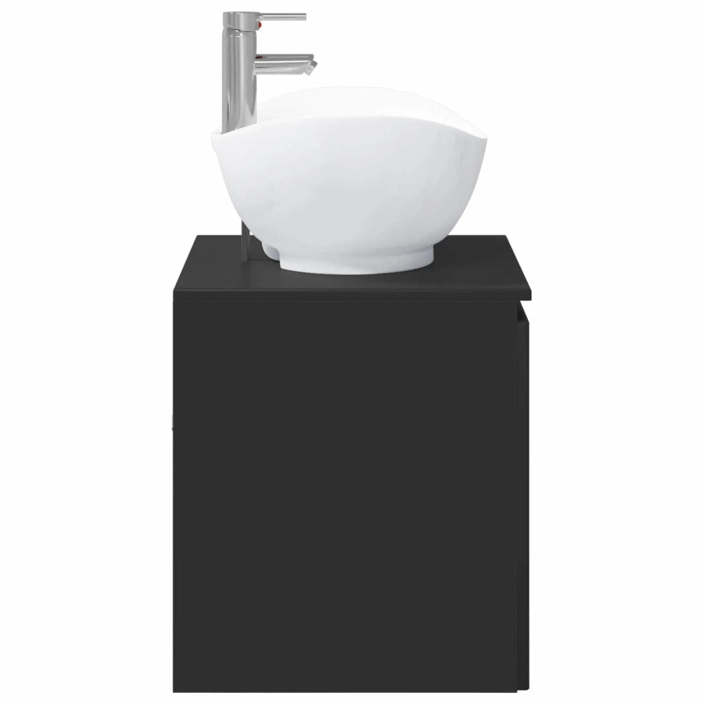 Set di mobili per il bagno Nero Legno ingegnerizzato 3404341