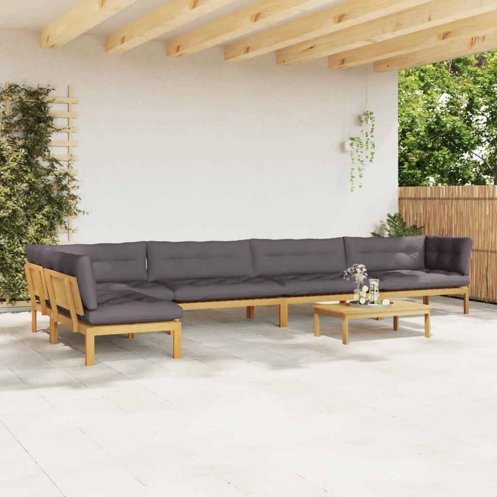 6 Pezzo Unità di divano pallet da giardino 3418298