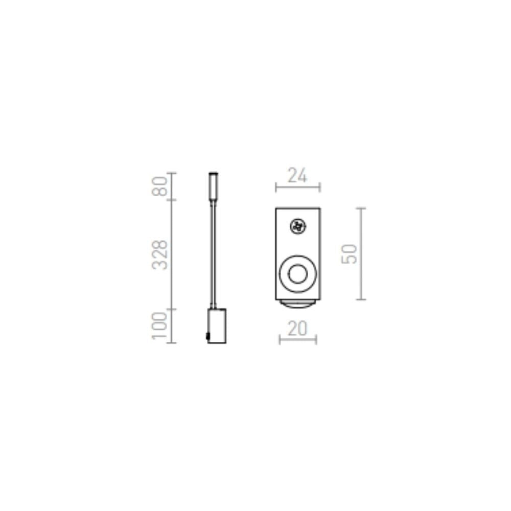 Lampada applique EKE da parete bianco  230V LED 3W 60°  3000K