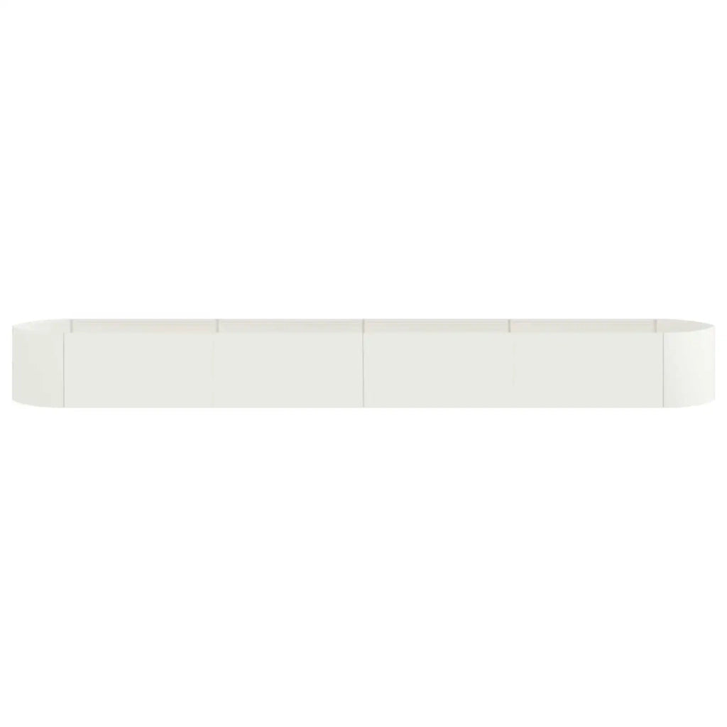 Letto rialzato da giardino Bianco 380 x 40 x 40 cm Acciaio 8011734