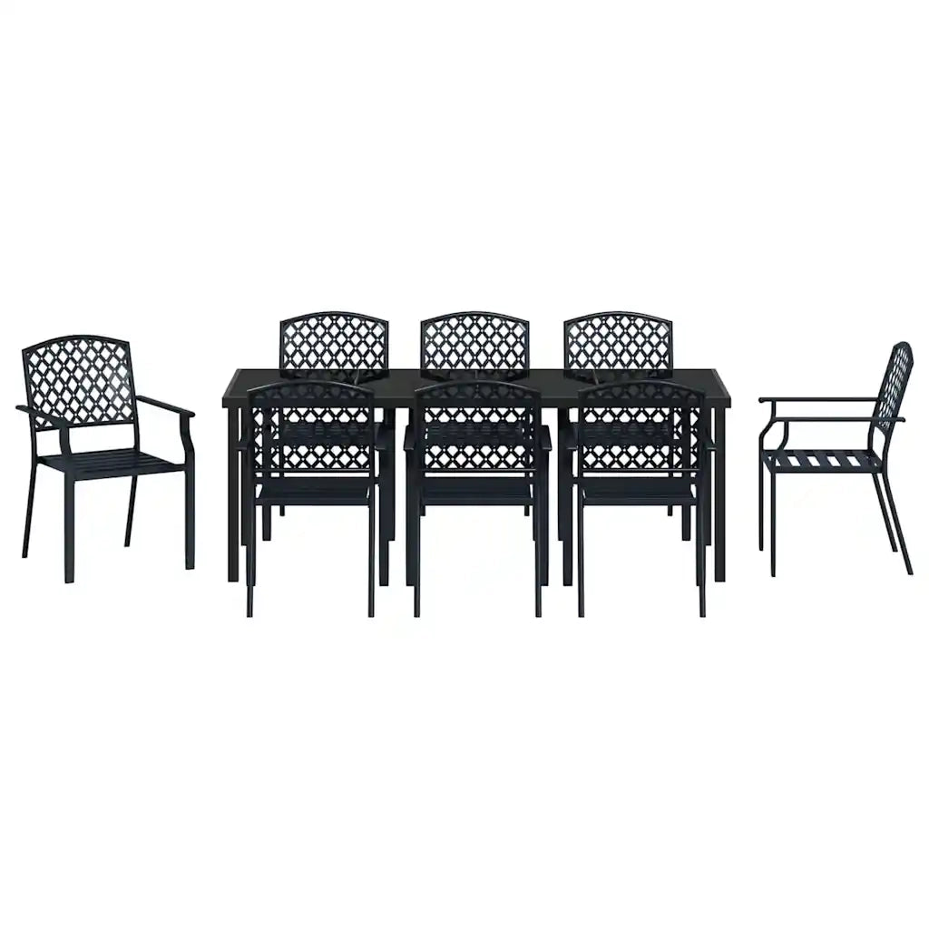Set da Pranzo per Giardino 9 pcs Antracite 3379309