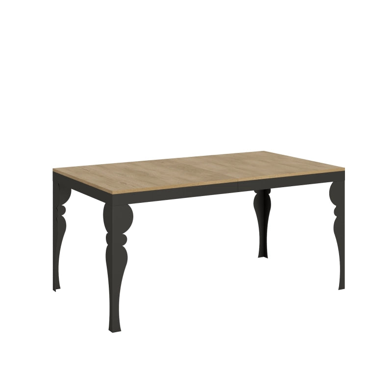 Tavolo allungabile 90x160/264 cm Paxon Evolution telaio Antracite - Quercia Natura