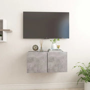 Mobile Porta TV Pensile Grigio Cemento 60x30x30 cm 804520