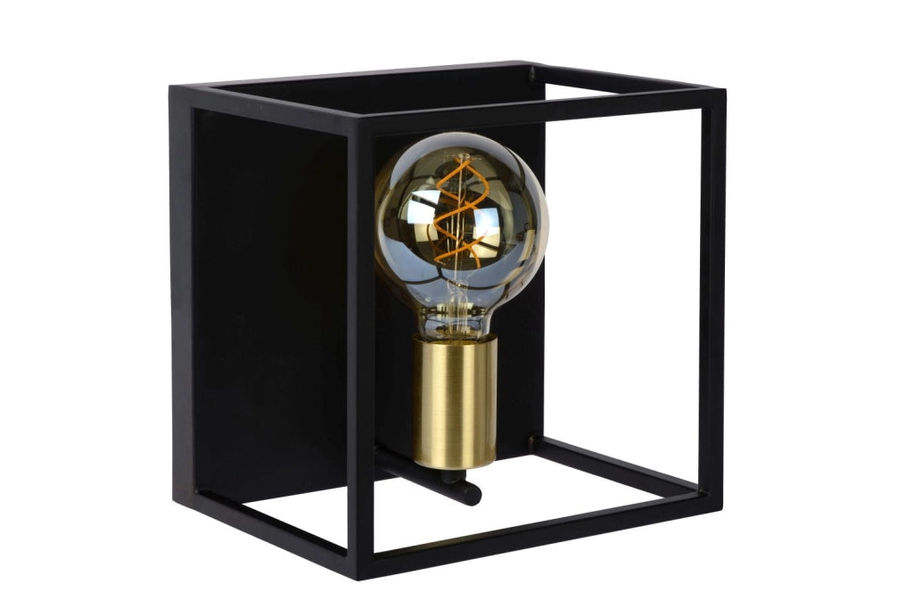 Applique Lucide Ruben in metallo nero/oro E27 40W IP20 22cm