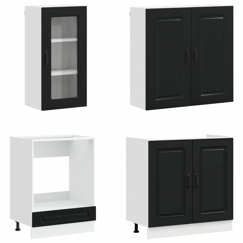 Unità Cucina KALMAR 8 pcs Nero Legno ingegnerizzato 3438372