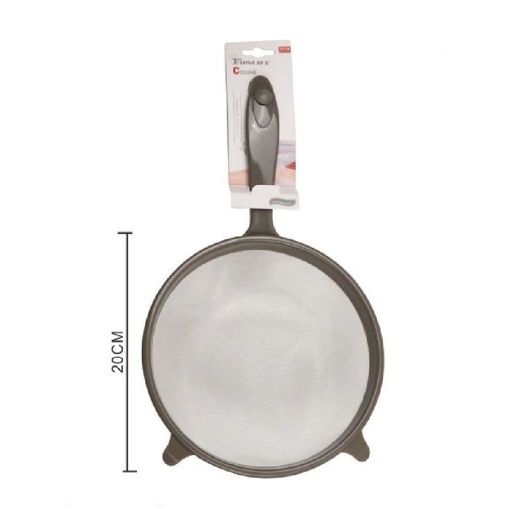 Trade Shop - Colino Setaccio Passino A Rete Con Manico In Plastica Diametro 20cm Cucina 50801 -