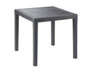 TAVOLO IN PE RATTAN KING ANTRACITE CM.79X72H.  cm.79x79x72h.  peso kg.6,2