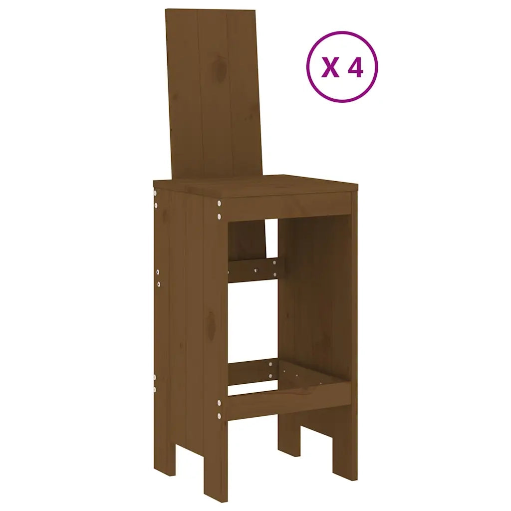 Set Bar da Giardino 5 pz ambra in Legno Massello di Pino 3157778