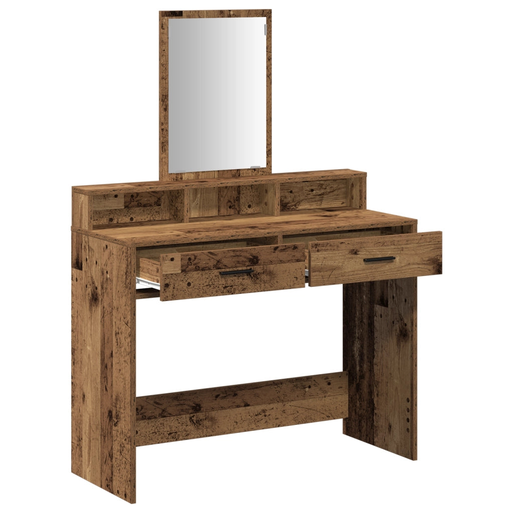 Toletta  con cassetti in legno vecchio 100x41x140 cm
