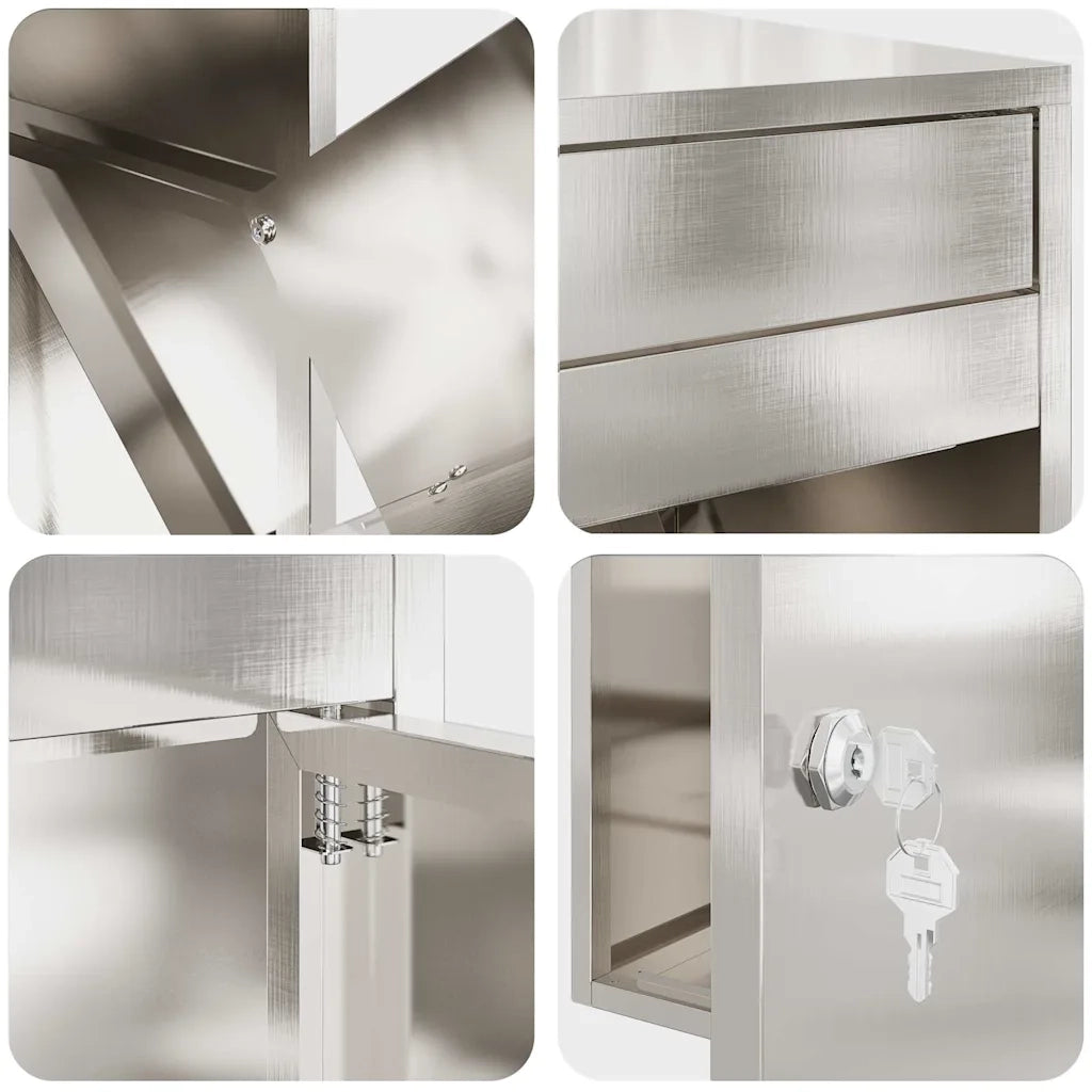 Cassetta per pacchi con archiviazione Argento 47,5 x 38 x 59 cm CFW6973327