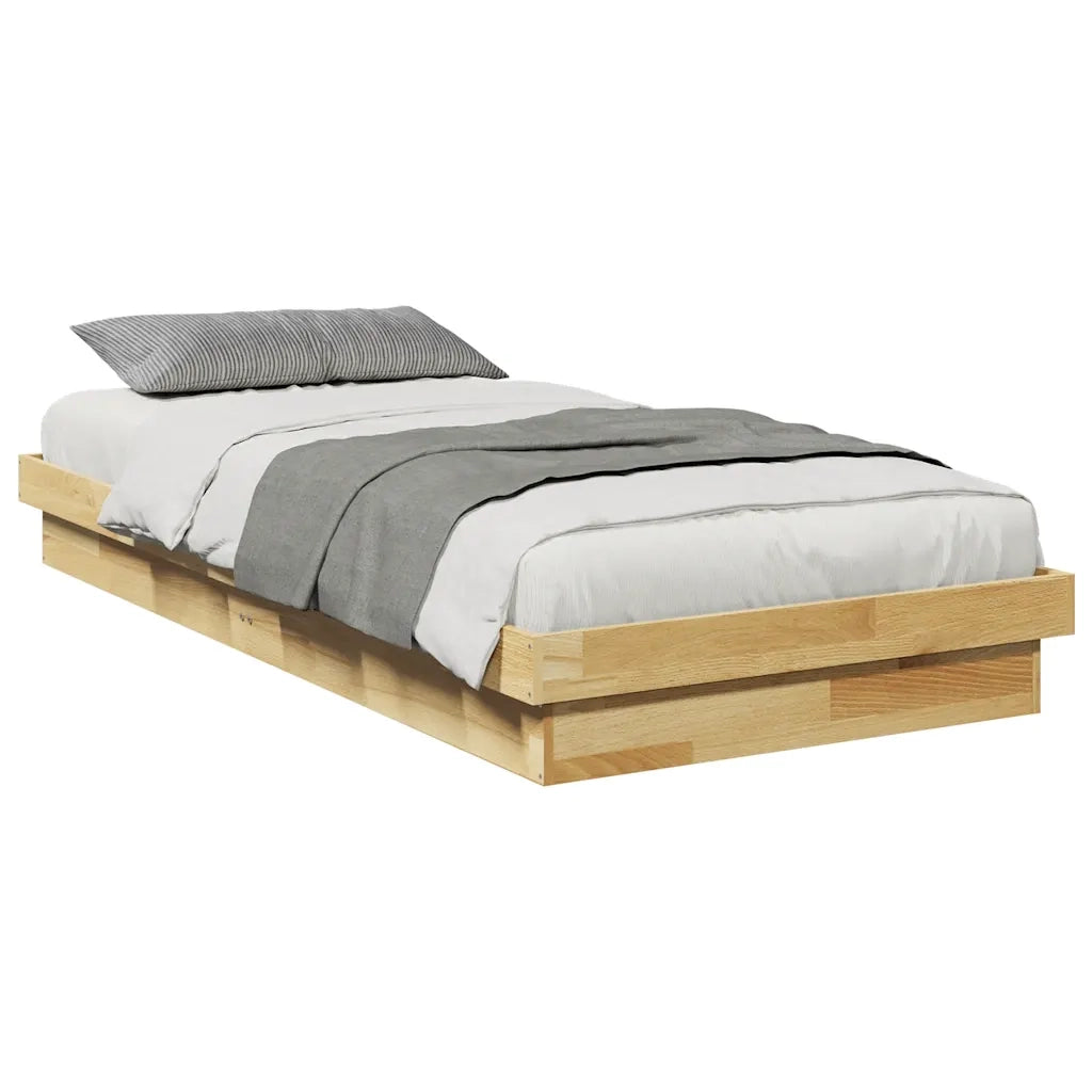 Struttura Letto Senza Materasso 100x200 cm in Legno di Rovere 851967