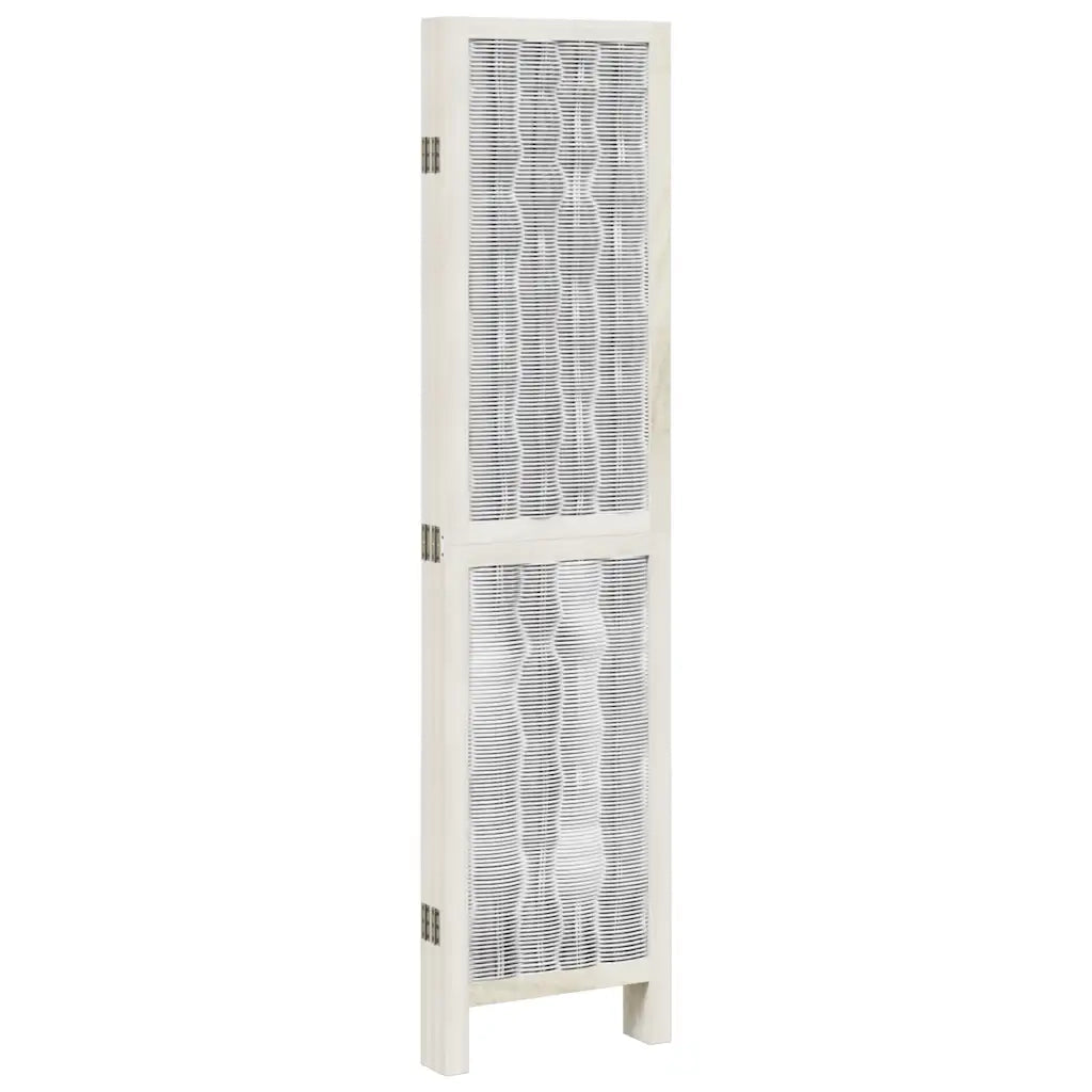 Divisorio Ambienti | Divider per stanze | Paravento 5Pannelli Bianco Legno Massello di Paulownia
