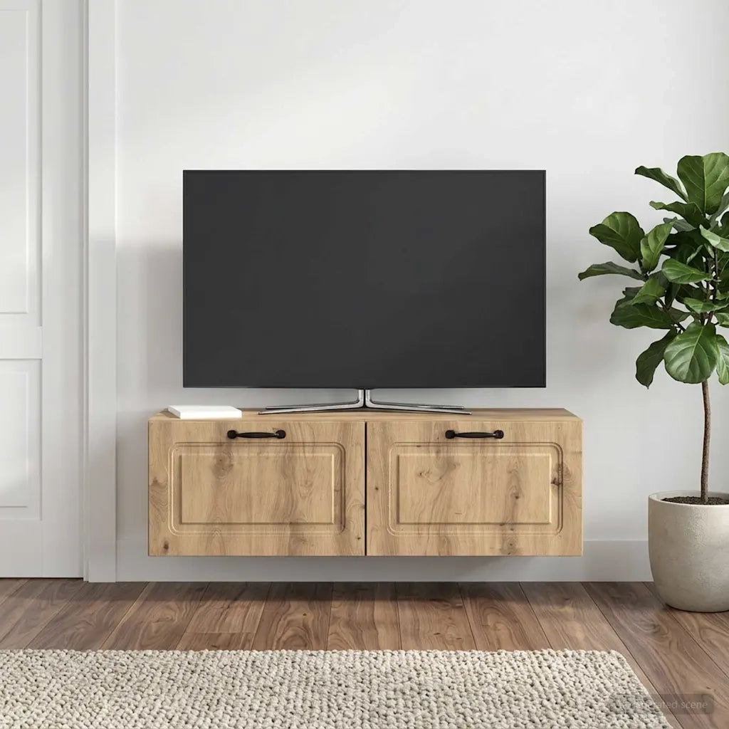 Mobile Porta TV da Muro Rovere Artigianale 98 x 31 x 30 cm 899414