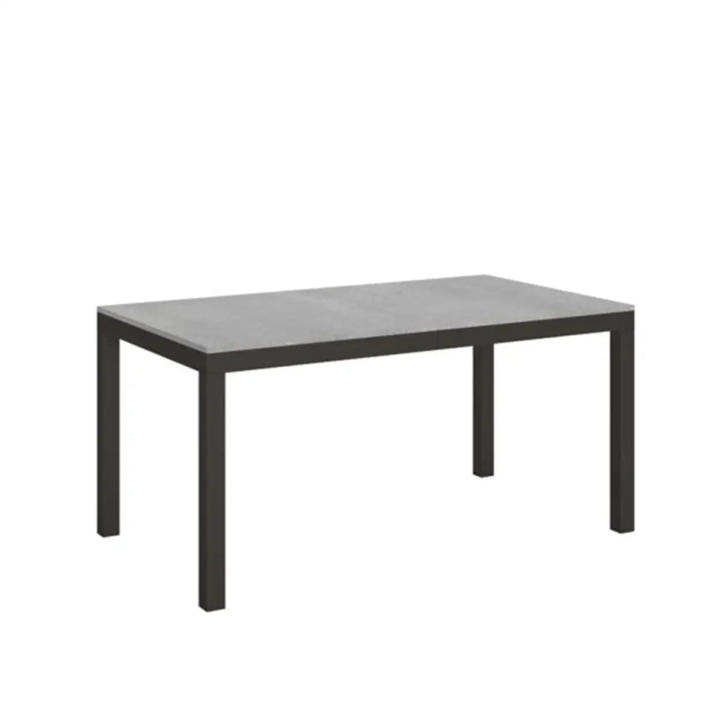 Tavolo allungabile 160/264x90 cm Everyday Evolution colore cemento telaio e gambe antracite