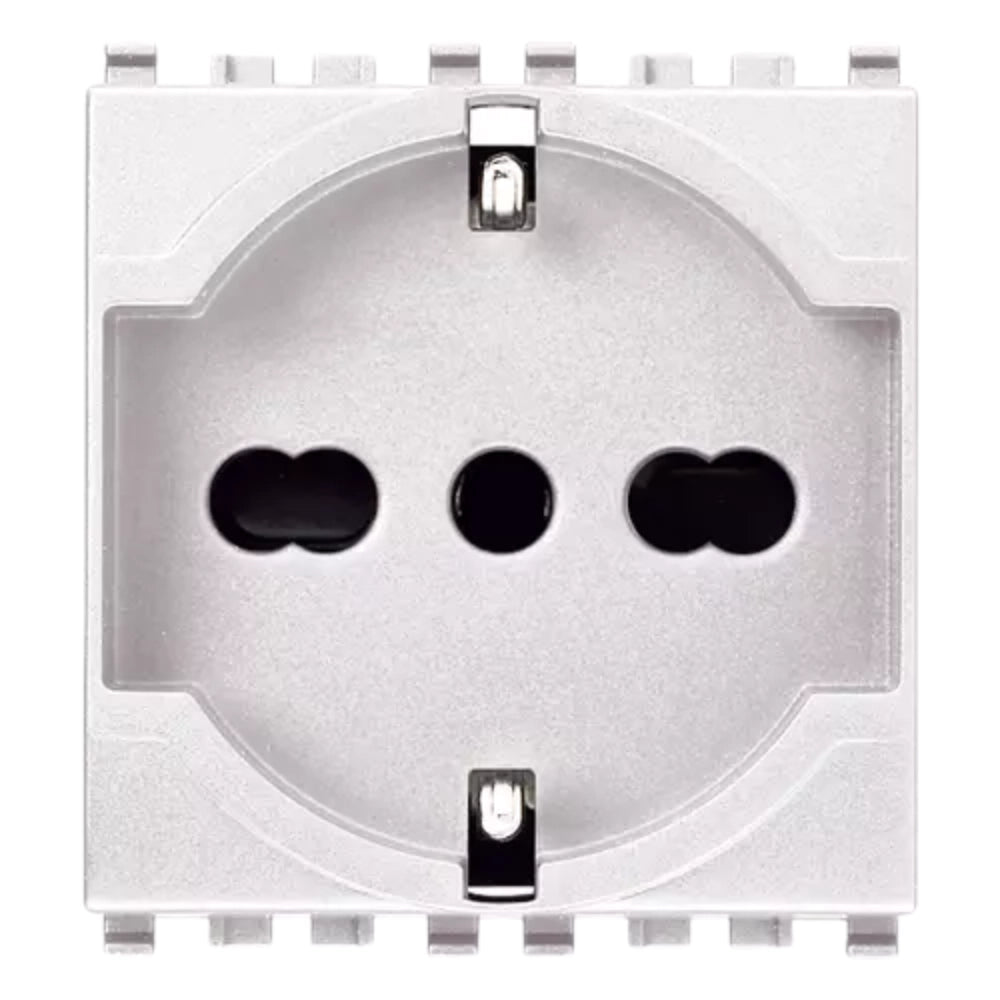 Vimar serie eikon presa 2p+t 16a 250v standard italiano universale sicury *** colore bianco, confezione 1