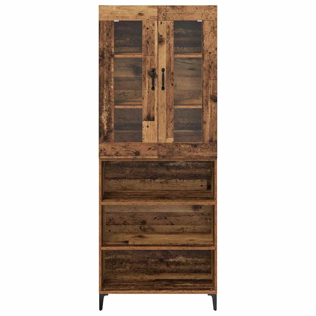 Credenza | Madia | Buffet da pranzo | Armadio da pranzo Legno vecchio 69,5 x 34 x 180 cm Legno multistrato