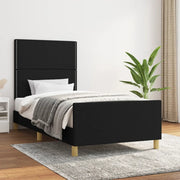 Giroletto senza Materasso Nero 100x200 cm in Tessuto 3124954