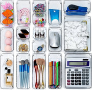 Sistema di organizzazione della mensola, 18 pezzi di organizzatore della mensola Organizzatore della scrivania Organizzatore del mobile con 74 pezzi di cuscinetto in gomma Accessori per la mensola per la toilette, il bagno e la cucina