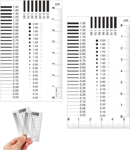 Misuratore multifunzionale - Regolo per esperti - Moderno - Ruler di confronto - Ideale per valutazione immobiliare - Nero