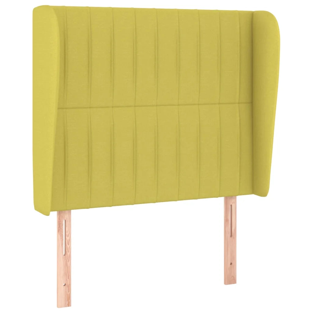 Testiera ad Orecchio Verde 103x23x118/128 cm in Tessuto