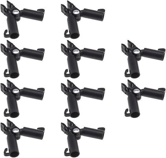 Supporto per piante con clip 10 pezzi - Sostegno angolare regolabile - Per giardino - Adatto per stecchi da 16mm - Facile da utilizzare - Sostegno per giardino