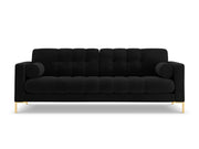 Cosmopolitan Design - Divano "Bali" 3 posti in velluto nero 