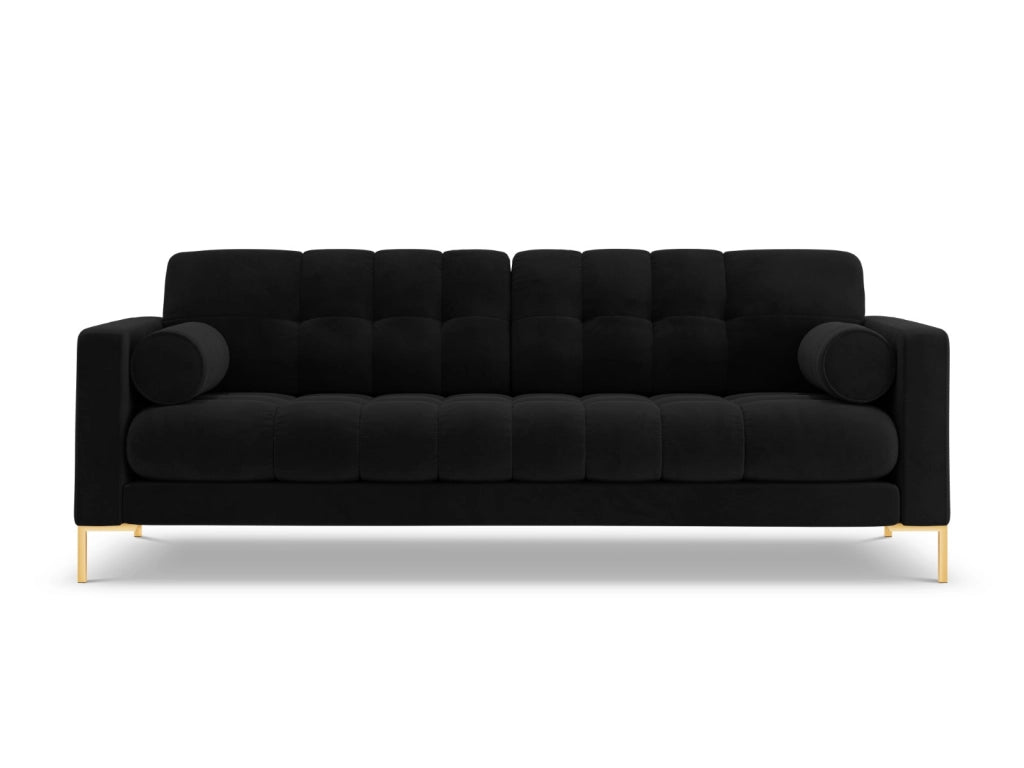 Cosmopolitan Design - Divano "Bali" 3 posti in velluto nero 