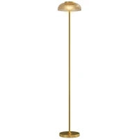 Lampada da terra LED 3000K con interruttore a pedale, ottone, 25 x 25 x 134 cm