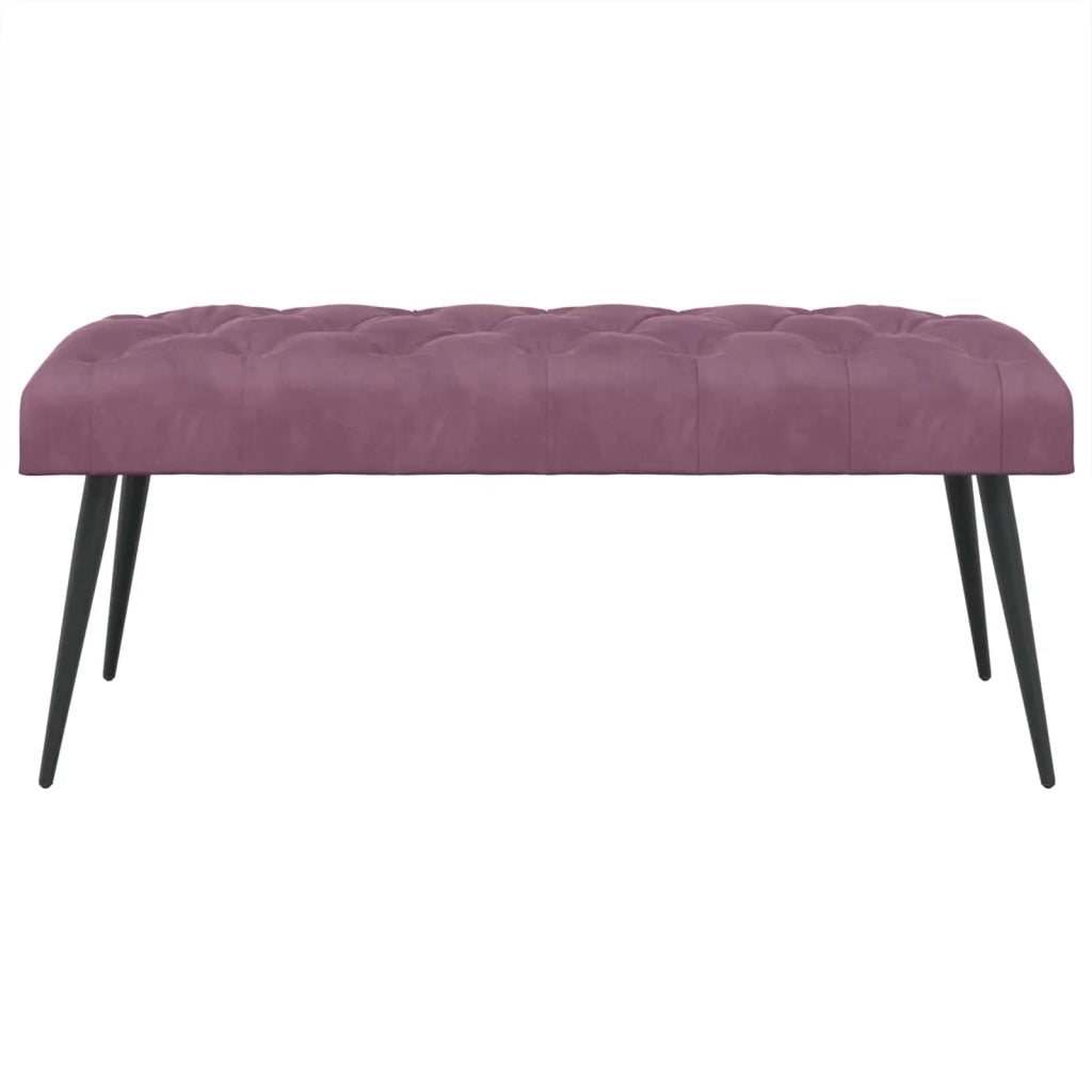 Panchina con bottoni imbottiti Viola 110 x 40 x 46 cm Velluto 42038584