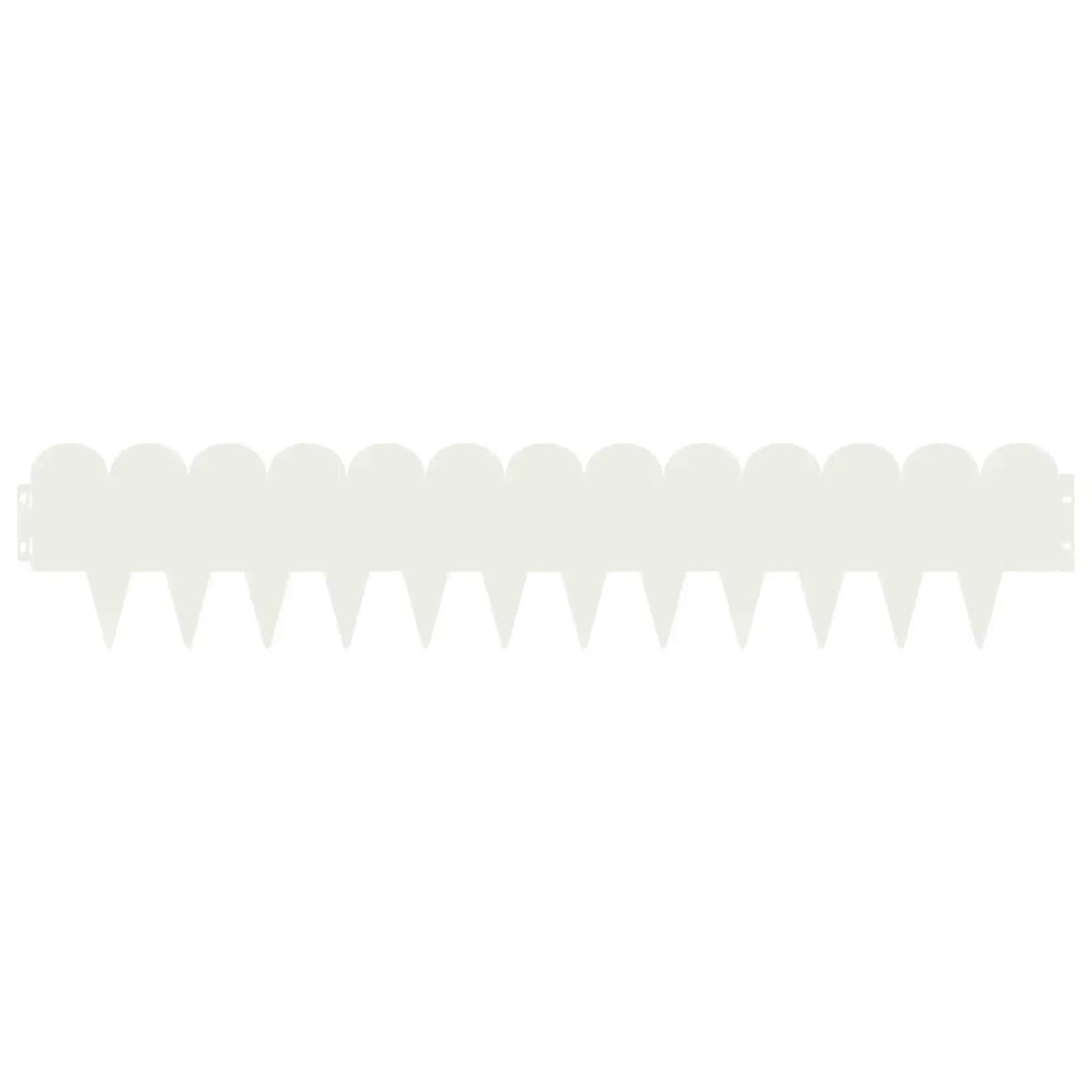 Bordura per Prato 30 pcs 103 x 20 cm Acciaio Bianco 8008677