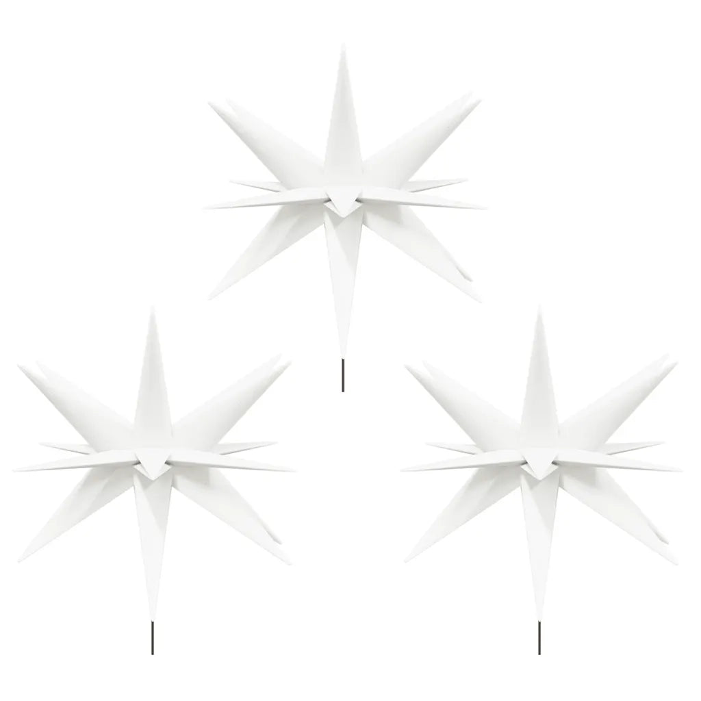Luci di Natale con Picchi e LED 3 pz Pieghevoli Bianche 35 cm 356200